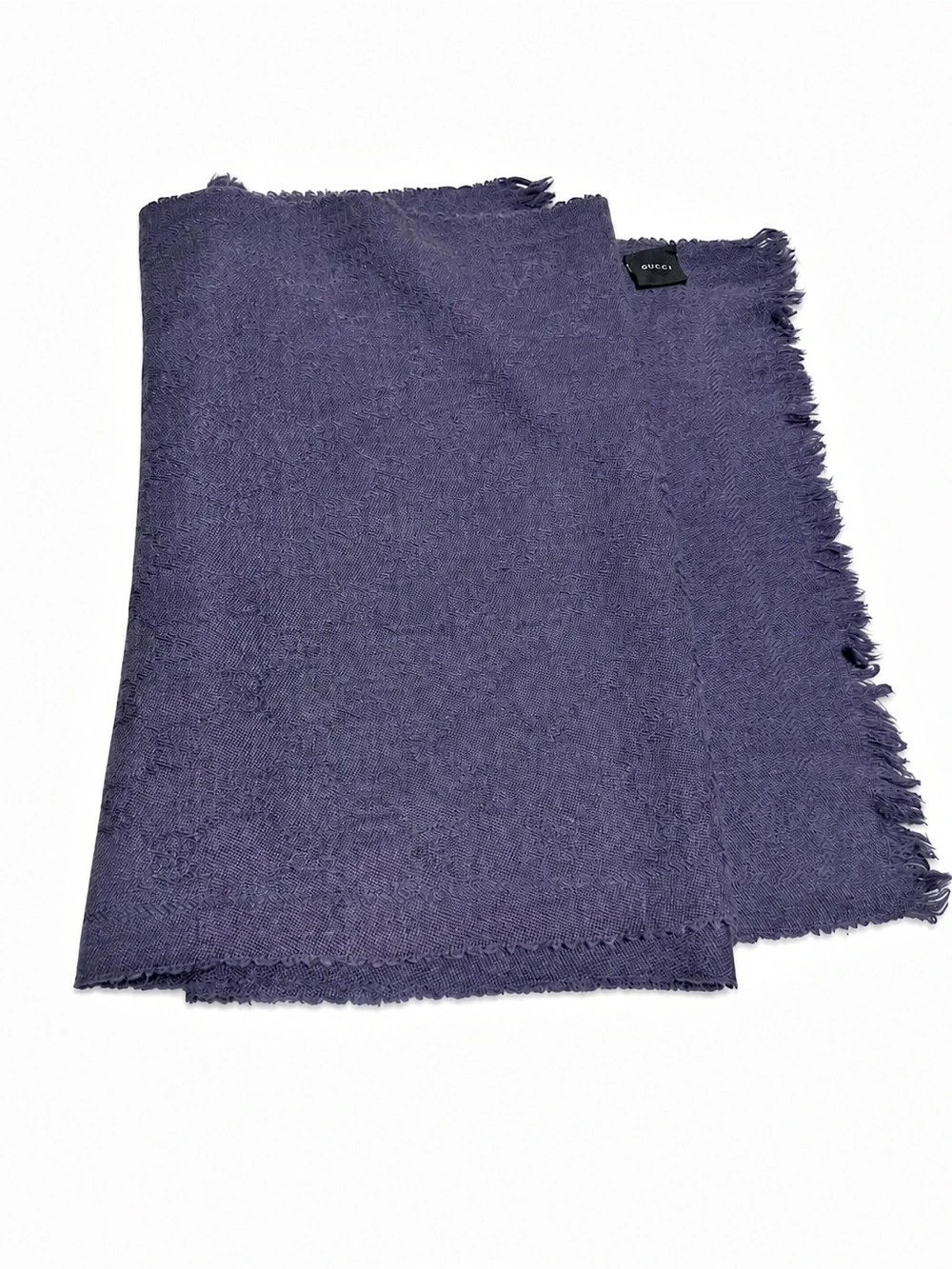 Gucci GG Monogram Wool Scarf Purple